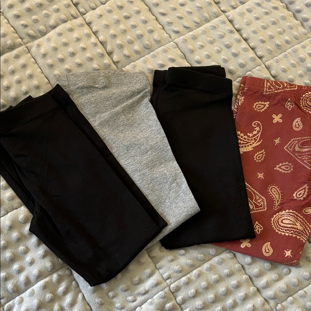 Kids Bottoms Set - Black, Gray, and Red Paisley